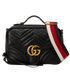 Small GG Marmont Zip Around Camera Bag, &pound;820, Handbags, Black, Leather, Front view